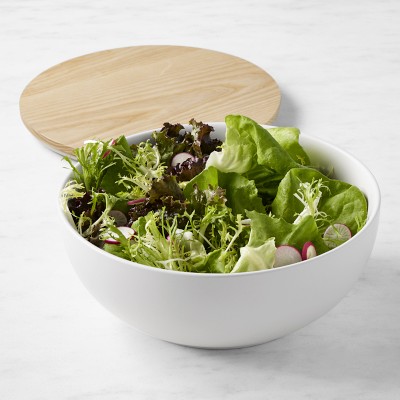 Hold Everything Lidded Ceramic Bowl, Ashwood, 12&quot;
