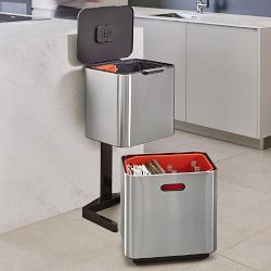 Joseph Joseph Totem Max 60L Stainless-steel Waste &amp; Recycling Bin