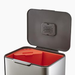 Joseph Joseph Totem Max 60L Stainless-steel Waste &amp; Recycling Bin
