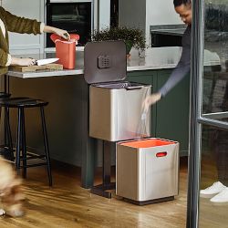 Joseph Joseph Totem Max 60L Stainless-steel Waste &amp; Recycling Bin