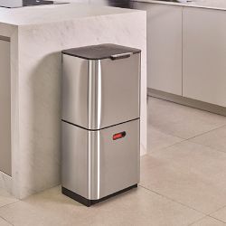 Joseph Joseph Totem Max 60L Stainless-steel Waste &amp; Recycling Bin
