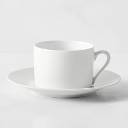 Apilco Tuilleries Porcelain Cups & Saucers, Set of 4