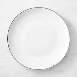 Pillivuyt Eventail Platinum Porcelain Dinner Plates, Set of 4