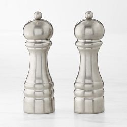 Williams Sonoma Pewter Salt and Pepper Mill Set