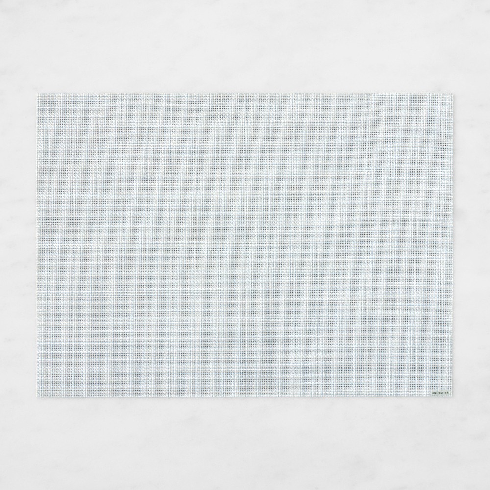 Chilewich Mini Basketweave Rectangular Placemats - Sky, Set of 4