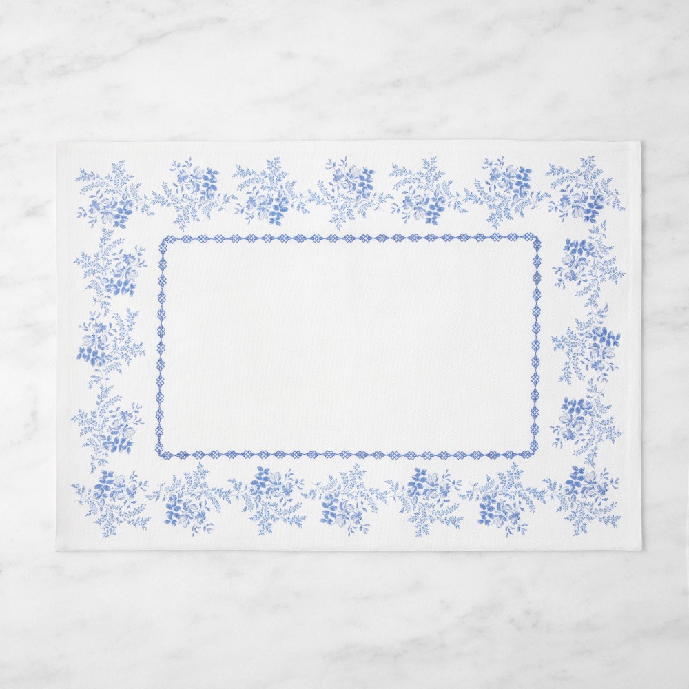 English Floral Placemat, Blue