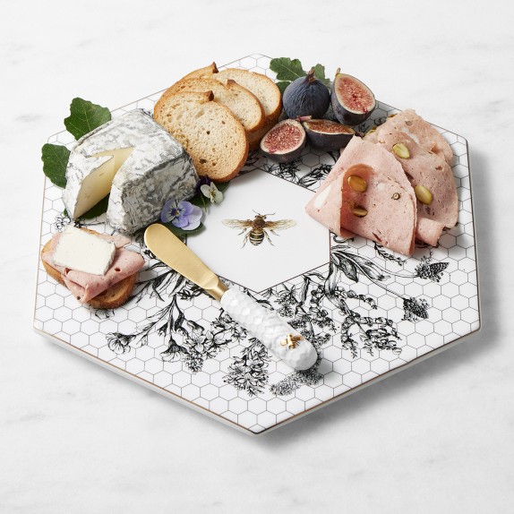 チーズボード　大理石　ウィリアムズソノマ Marble Honeycomb Round Cheese Board | Williams Sonoma