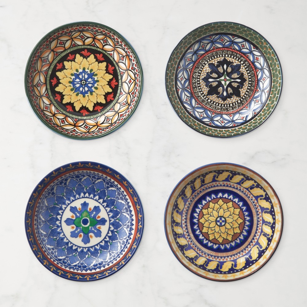 Sicily Ceramic Mixed Dipping Bowls, Set of 4, Large - Set of 4, Large