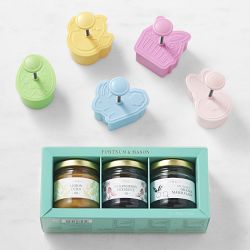 Williams Sonoma Easter Thumbprint Cookie Cutters with Fortnum & Mason Preserve Trio