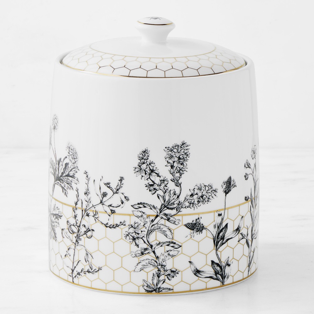 Honeycomb Porcelain Canisters - Medium
