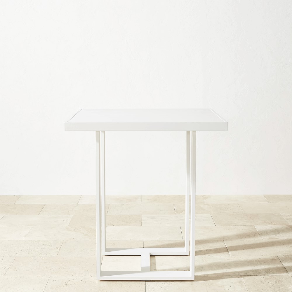 Santa Barbara Outdoor White Metal Bar Table (37.5&quot;)