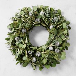 Jeff Leatham x Williams Sonoma Sonoma Winter Live Wreath &amp; Garland