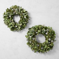Jeff Leatham x Williams Sonoma Sonoma Winter Live Wreath &amp; Garland