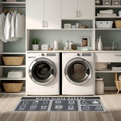 FlorArt Laundry Day 2 ft. x 6 ft. Low Profile Runner Mat