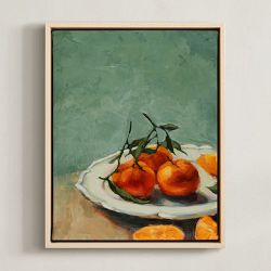 OPEN BOX: Minted Clementine Wendy Keller, Natural Wood Frame, Framed Canvas, 11x14