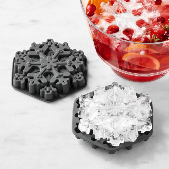 Williams Sonoma Snowflake Punchbowl Ice Molds, Set of 2