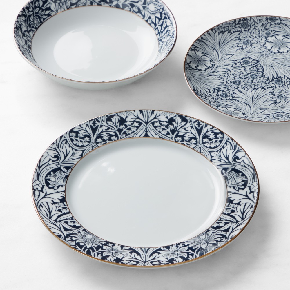 Morris & Co x Williams Sonoma Bluebell 12-Piece Dinnerware Set