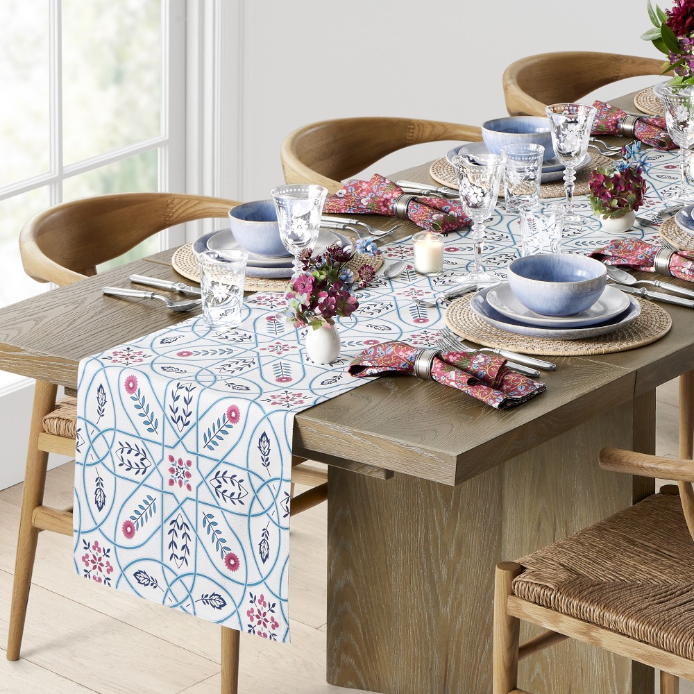 Morris & Co. x Williams Sonoma Brophy Trellis Table Runner, 16" x 108"