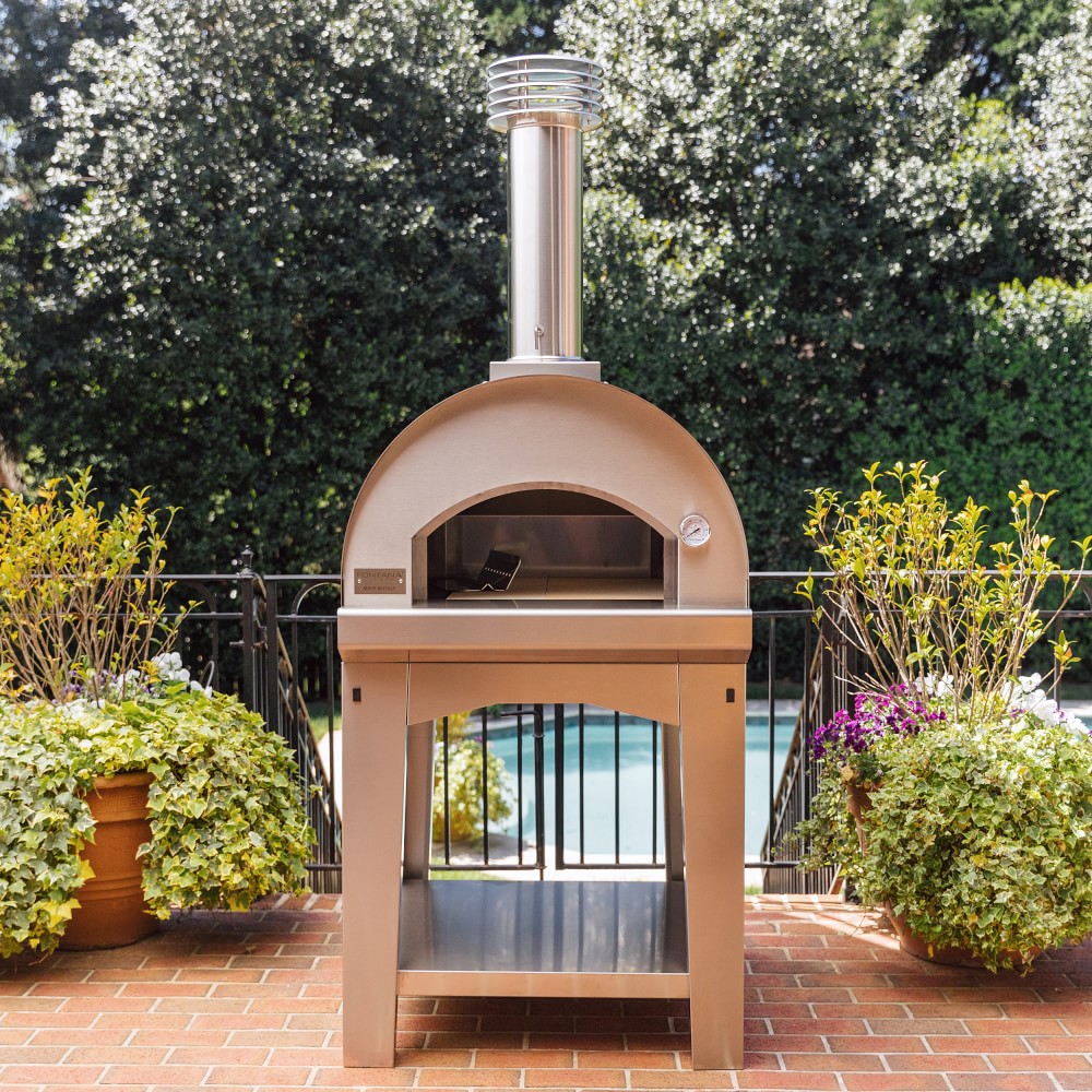 Fontana Forni Margherita Wood-Fired Pizza Oven &amp; Cart