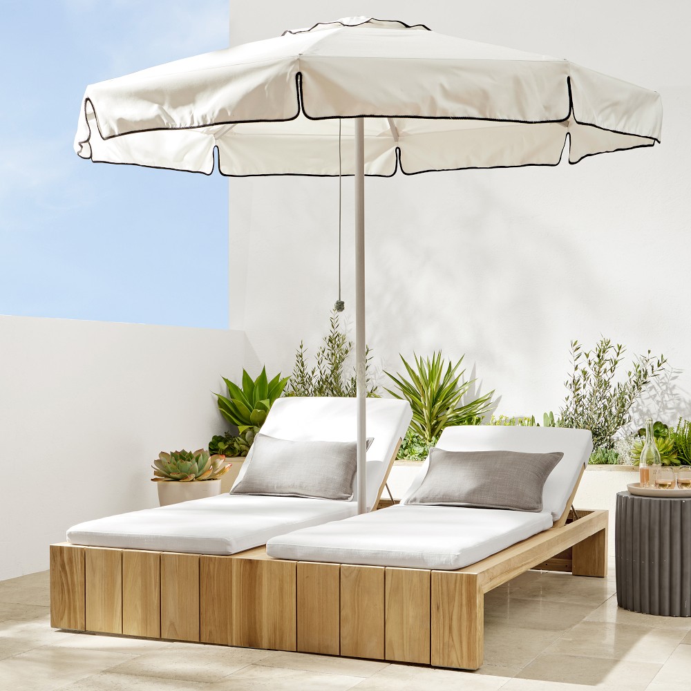 7.5'-11.5' Performance Center Post Straight Valence Umbrella