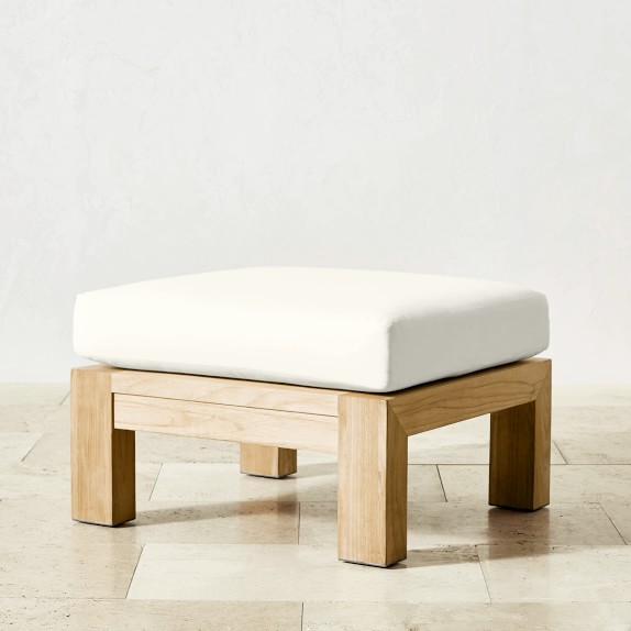 Larnaca Outdoor Natural Teak Ottoman
