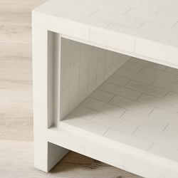Faux Bone Square Side Table (24&quot;)