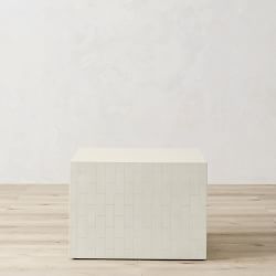 Faux Bone Square Side Table (24&quot;)