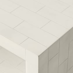 Faux Bone Square Side Table (24&quot;)