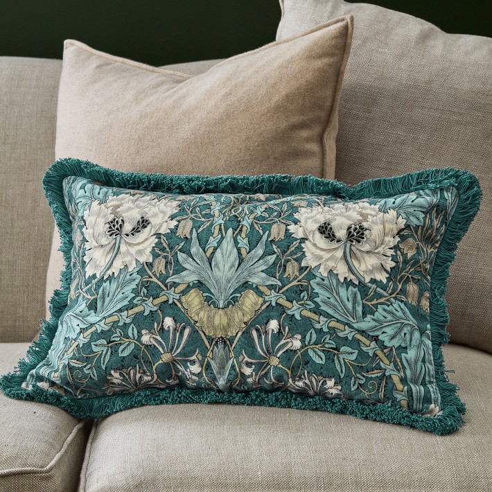 Morris x Williams Sonoma Home Honeysuckle and Tulip Pillow