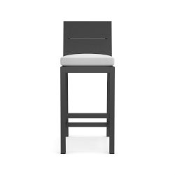 Larnaca Metal Bar Stool Cushion, Sunbrella Canvas, White