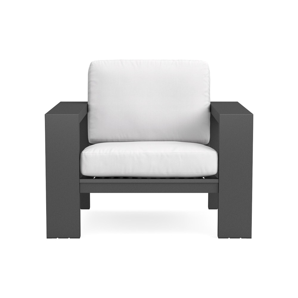 Larnaca Metal Club Chair Cushion, Sunbrella Canvas, White