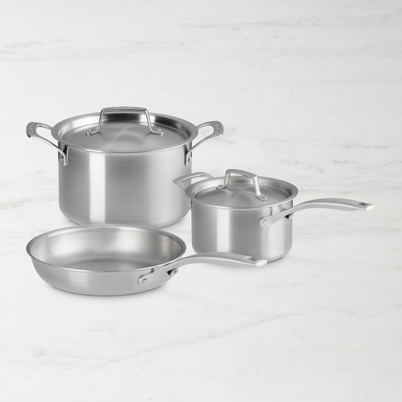 Le Creuset Essential Stainless-Steel 5-Piece Cookware Set