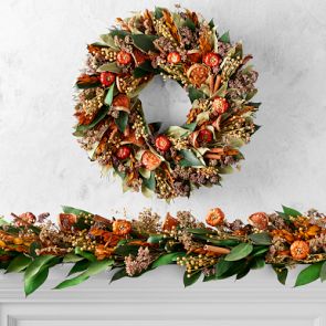 Quince and Cinnamon Stick Wreath & Garland | Williams Sonoma