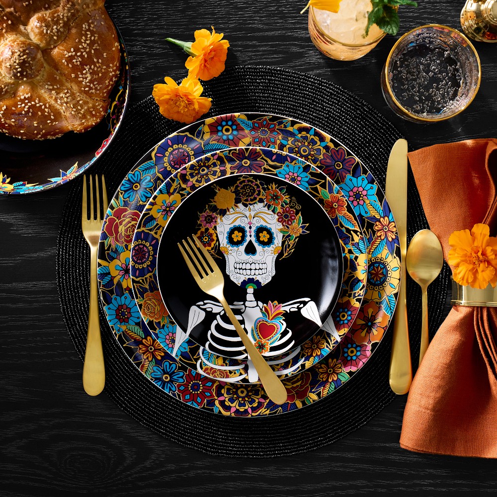 Day of the Dead Appetizer Plates, Set of 4