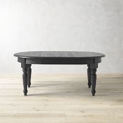 Harvest Extendable Round Dining Table, Ebony (48&quot;-72&quot;)