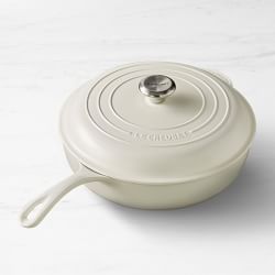 Le Creuset Signature Enameled Cast Iron Deep Sauté Pan, 4 1/4-Qt., Matte White