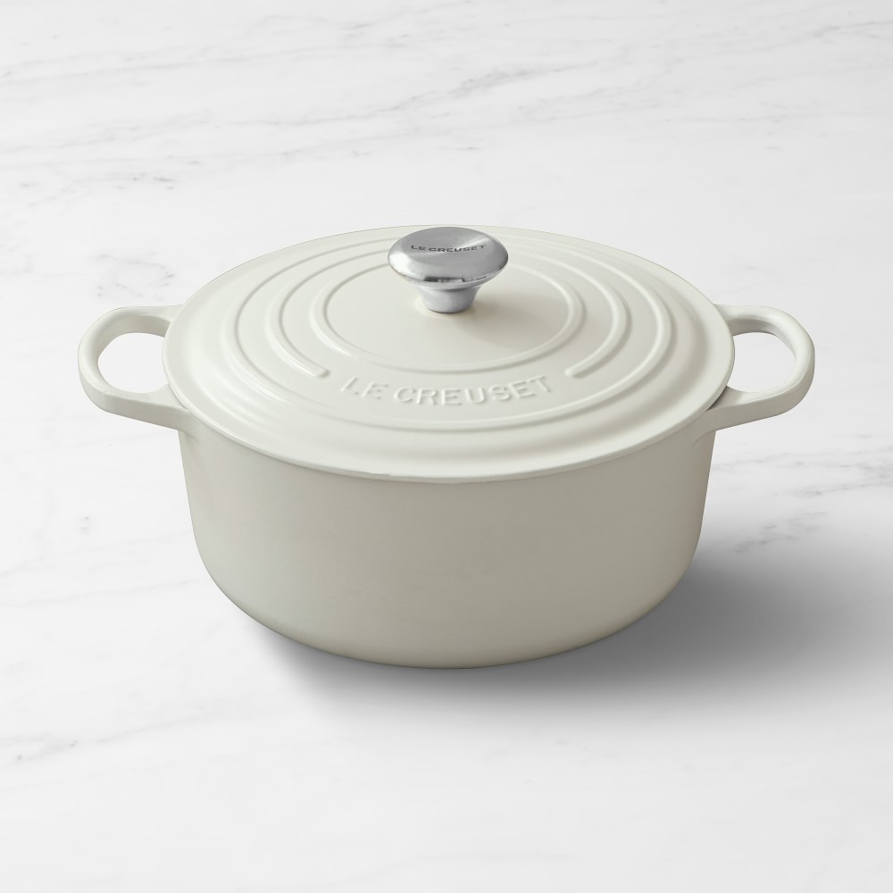 Le Creuset Cast Iron Round Dutch Oven - 5.5 qts in Matte White