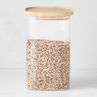 Hold Everything Stacking Glass Square Canisters, Medium