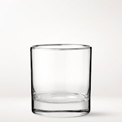 Silver Rim Double Old-Fashioned Glasses, Set of 4