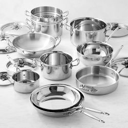 Ruffoni Opus Prima Hammered Stainless-Steel 16-Piece Cookware Set