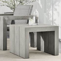 Larnaca Outdoor Grey Teak Side Table (24&quot;)