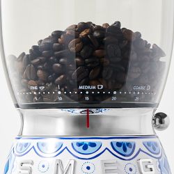 SMEG Dolce &amp; Gabbana Coffee Grinder, Blu Mediterraneo