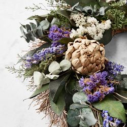 Spring Artichoke Live Wreath, 20&quot;