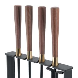 Hampton Walnut Fireplace Tool Set