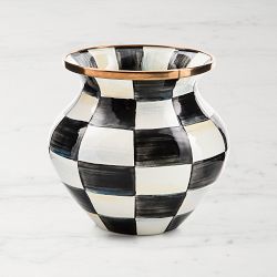 MacKenzie-Childs Courtly Check Enamel Vase, Medium