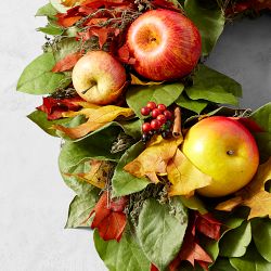 Apple Harvest Live Wreath, 22&quot;