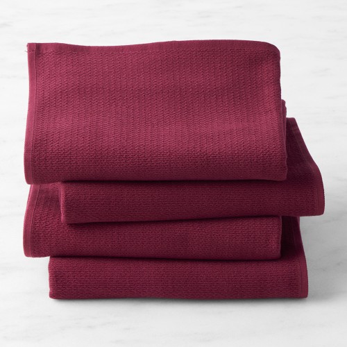 Williams Sonoma All Purpose Towels, Set of 4, Pomegranate