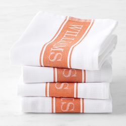 Williams Sonoma Classic Logo Towels, Set of 4, Pumpkin