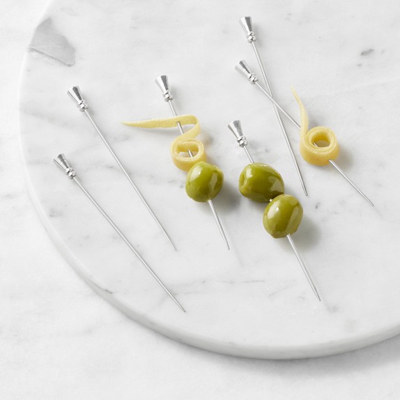 Heirloom Silver Cocktail Picks, Set of 6