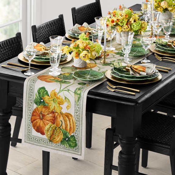 Harvest Embroidery Table Runner | Williams Sonoma